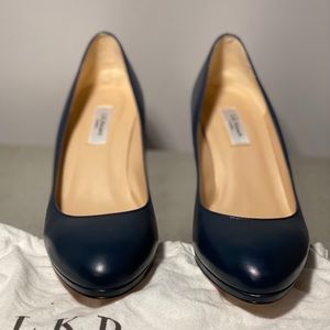 LK Bennett — Leather Court Shoe, Navy Blue